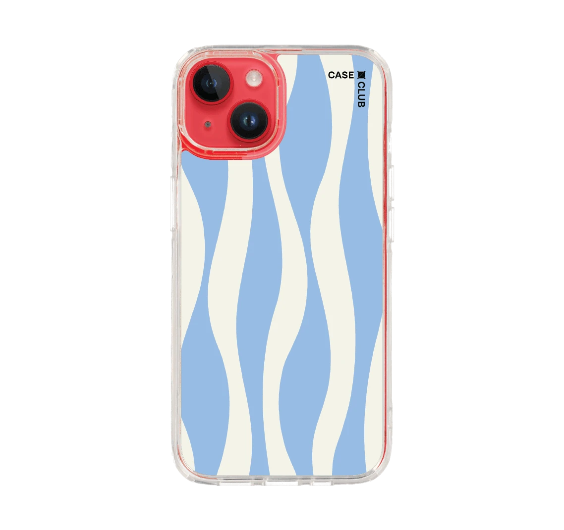 white & blue wavy pattern